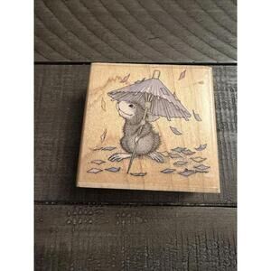 House Mouse Confetti Rain 02 2004 wood block rubber stamp